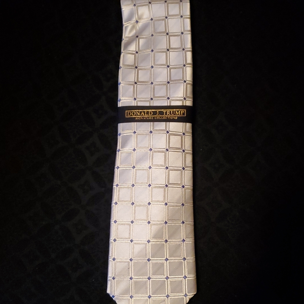 Silver Geometric Tie
